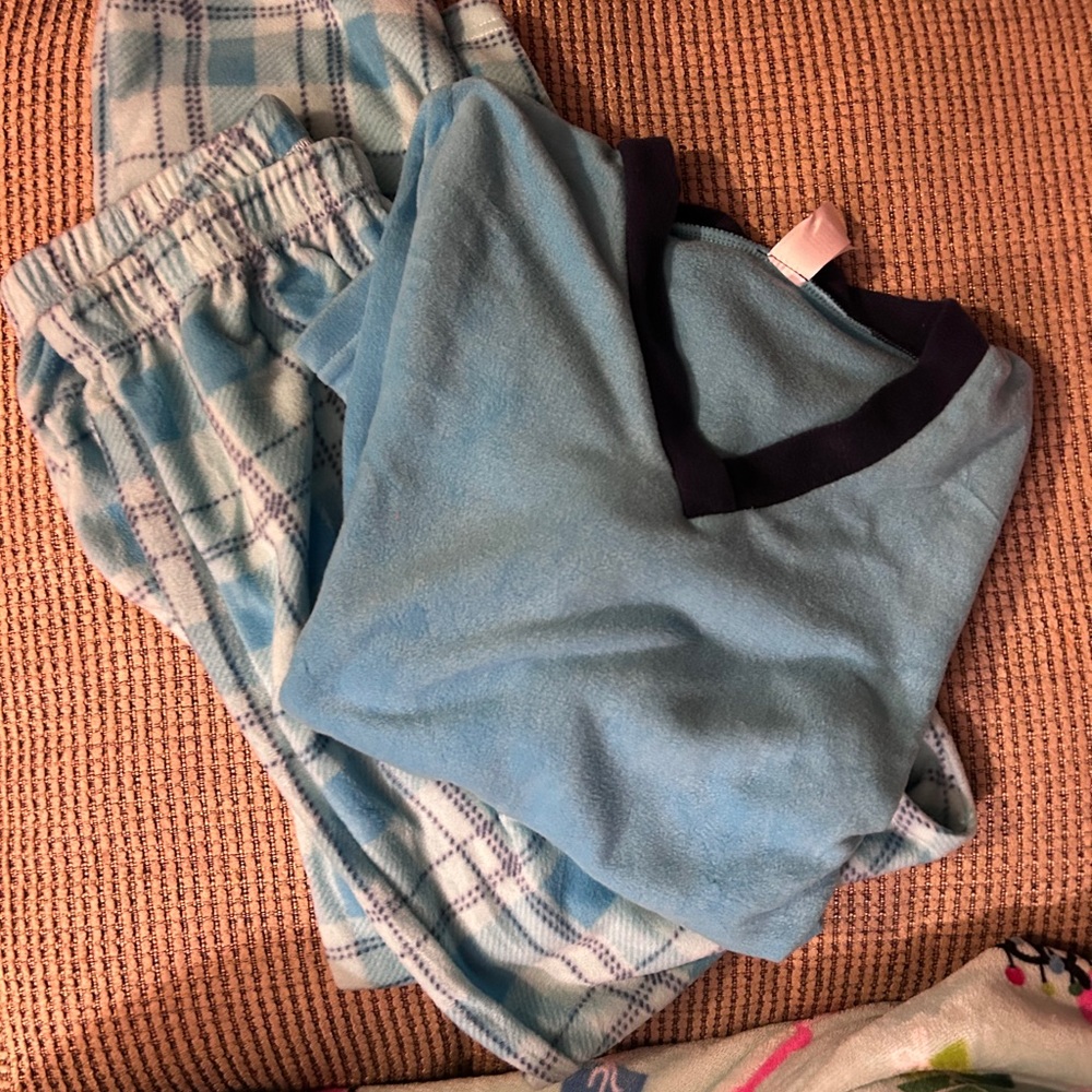 Blue Plaid Pajama Set